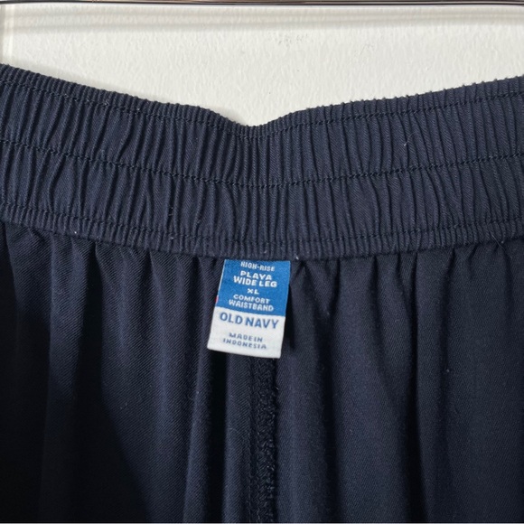 Old Navy High-Rise Playa Wide Leg Pants Comfort Waistband Navy Size XL - Picture 5 of 7